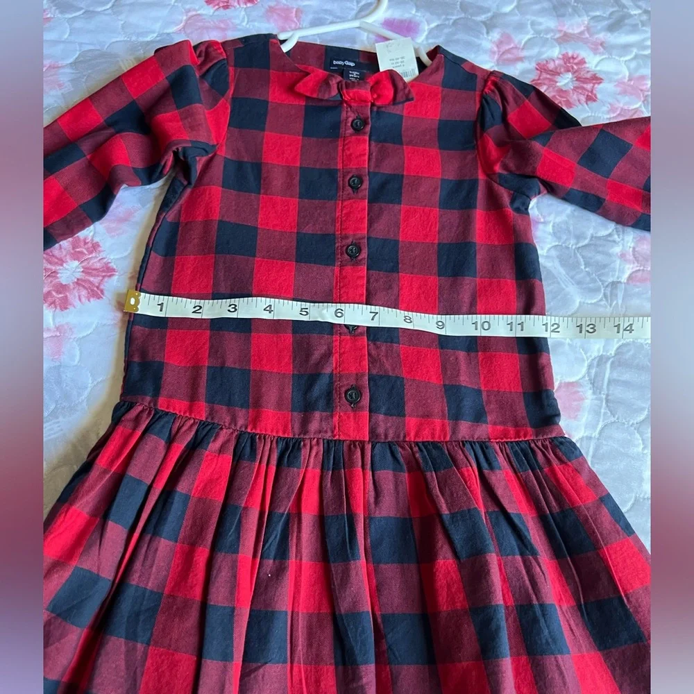 NWT GAP Baby Gap Red and Navy Buffalo Plaid Checkered Toddler Dress Size 4